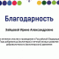 Благодарность от Дирекции по подготовке и проведению Года добровольца (волонтера) в России - ЕГУ им. И.А. Бунина