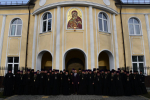 Возложение цветов к памятнику священномученика Сергия, архиепископа Елецкого