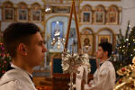 В храме Спаса Нерукотворного совершены службы навечерия Рождества Христова