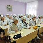 В рамках предметной недели по ОБЗР со студентами первого курса специальности Сестринское дело было проведено мероприятие, посвященное пожарной безопасности