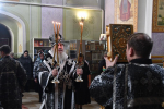 В Великий Понедельник епископ Максим совершил Литургию Преждеосвященных Даров в Троицком монастыре