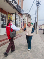Продолжается акция “Георгиевская лента” и участие в них наших ребят