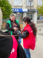 Продолжается акция “Георгиевская лента” и участие в них наших ребят