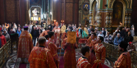 В Неделю жен-мироносиц епископ Максим совершил Божественную литургию в Вознесенском соборе - Елецкая епархия