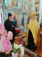 Епископ Максим поздравил протоиерея Петра Людаева с днем тезоименитства