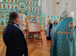 В Чаплыгине прошли крестным ходом с Тихвинской иконой Божией Матери