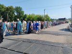В Чаплыгине прошли крестным ходом с Тихвинской иконой Божией Матери
