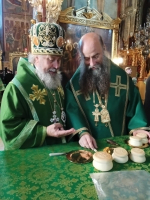 Литургия в Свято-Троицкой Сергиевой лавре в день памяти преподобного Сергия Радонежского
