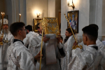 Литургия в храме Спаса Нерукотворного города Ельца