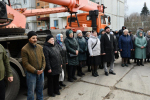 Владыка совершил чин освящения накупольного креста