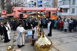 Владыка совершил чин освящения накупольного креста
