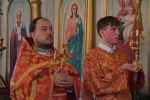 Литургия в Троицком храме поселка Лев Толстой