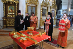 Епископ Максим совершил чин освящения накупольных крестов