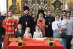 Епископ Максим совершил чин освящения накупольных крестов