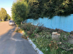 В Ельце по улице Льва Толстого перекрыли тротуар сучьями деревьев