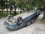 В Ельце 15-летний подросток угнал автомобиль и перевернулся на нём!