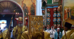 Божественная литургия Архиерейским чином в Казанском соборе Лебедяни