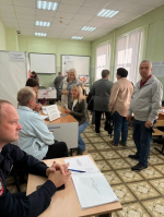 Ровно в 8:00 в Ельце начали свою работу более 50 избирательных участков