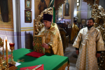 Литургия в Троицком епархиальном женском монастыре города Лебедяни