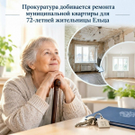 Прокуратура добивается ремонта муниципальной квартиры для 72-летней жительницы Ельца